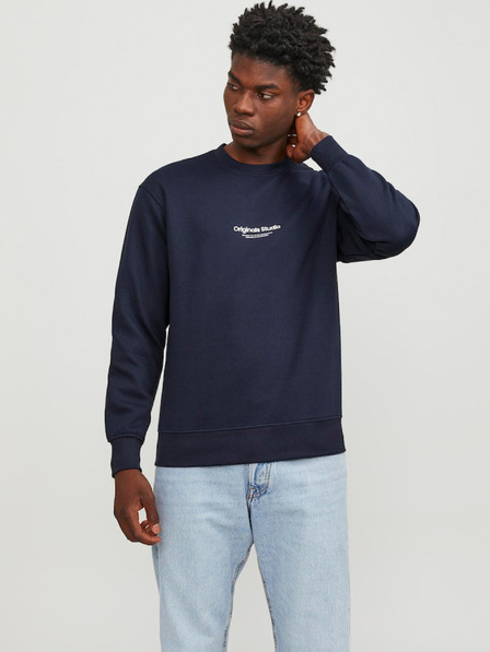 Jack & Jones Tmavomodrá pánska mikina Jack & Jones Vesterbro