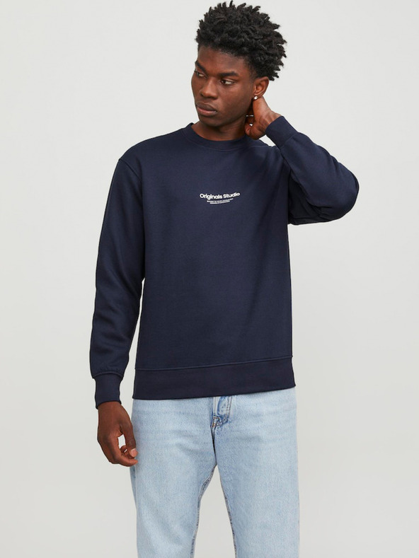 Jack & Jones Tmavomodrá pánska mikina Jack & Jones Vesterbro