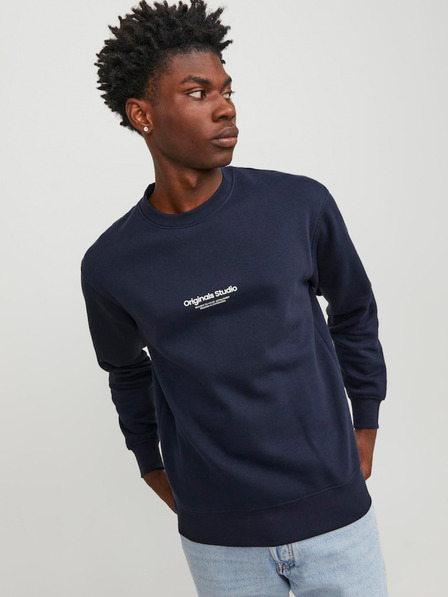 Jack & Jones Tmavomodrá pánska mikina Jack & Jones Vesterbro