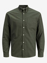 Jack & Jones Pánska ľahká košeľa Jack & Jones Oxford Khaki