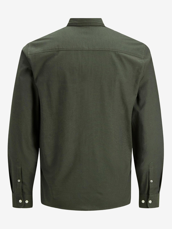 Jack & Jones Pánska ľahká košeľa Jack & Jones Oxford Khaki