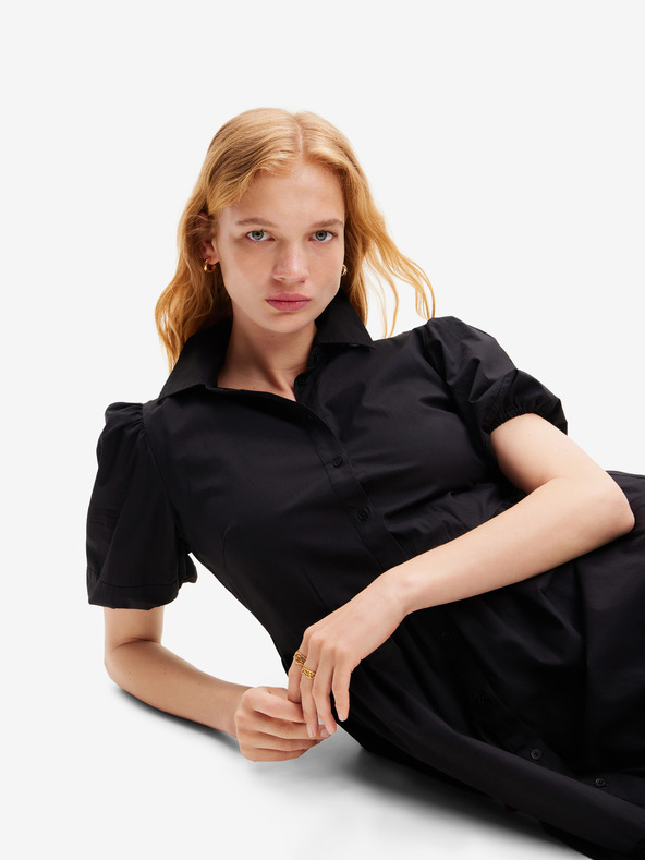 Desigual Čierne dámske šaty Desigual Calgary