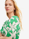 Desigual Desigual Nashville bielo-zelené dámske kvetované šaty