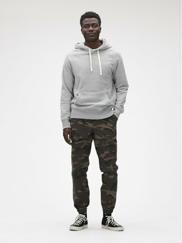 GAP Nohavice slim canvas joggers GapFlex GAP