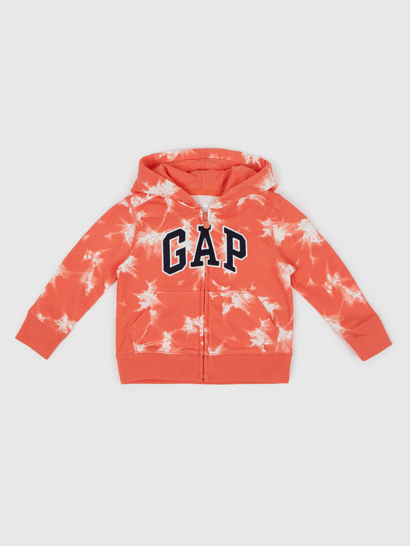 GAP Detská batikovaná mikina logo GAP