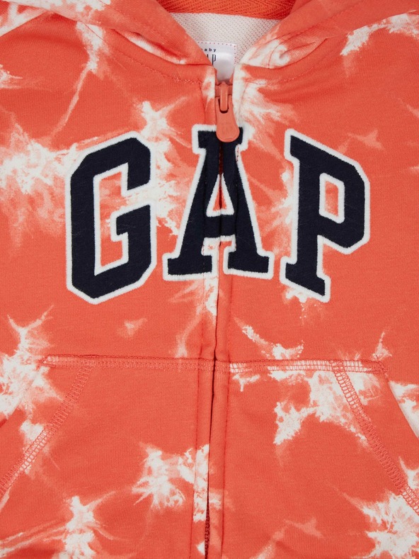 GAP Detská batikovaná mikina logo GAP