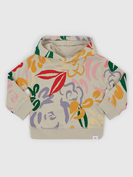 GAP Baby mikina floral s kapucňou GAP