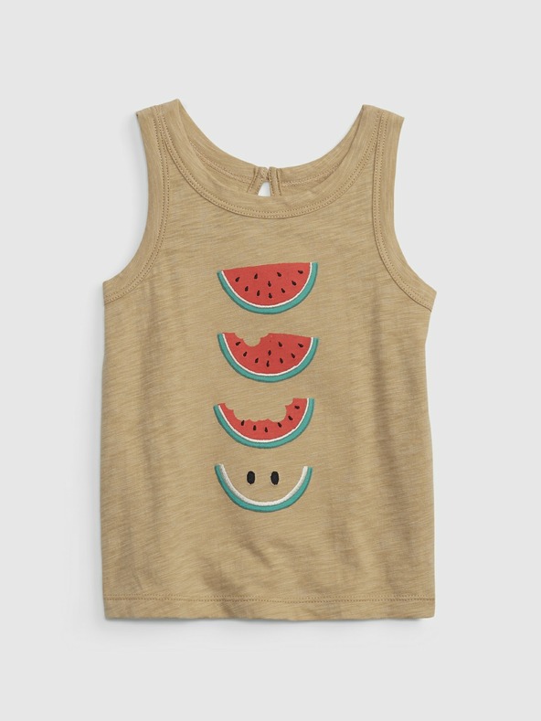 GAP Baby bavlnené tielko melón GAP