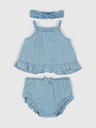 GAP Baby džínsový set s čelenkou GAP
