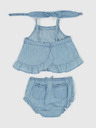 GAP Baby džínsový set s čelenkou GAP