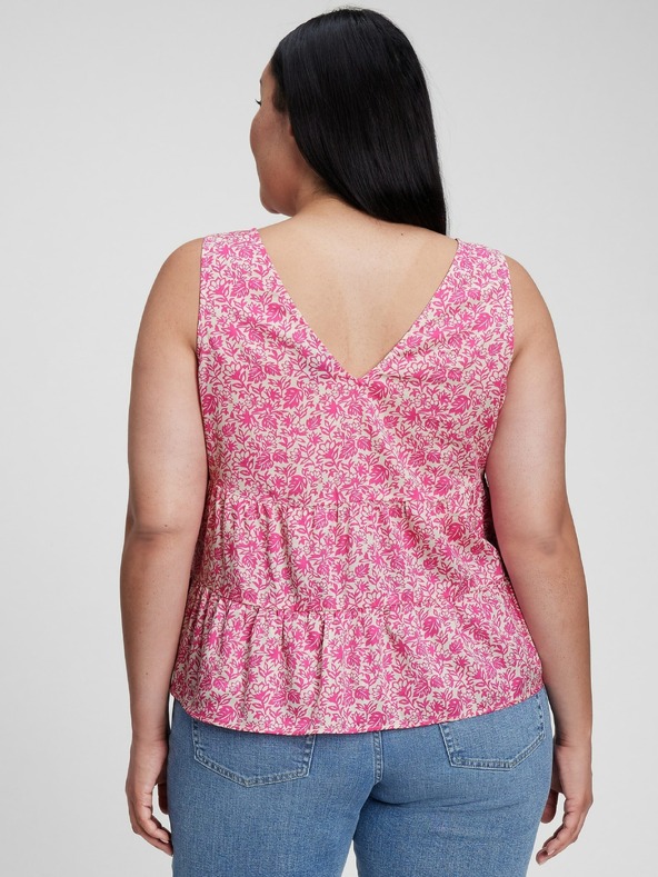 GAP Bavlnený kvetovaný crop top GAP