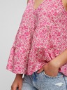 GAP Bavlnený kvetovaný crop top GAP