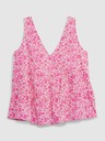GAP Bavlnený kvetovaný crop top GAP