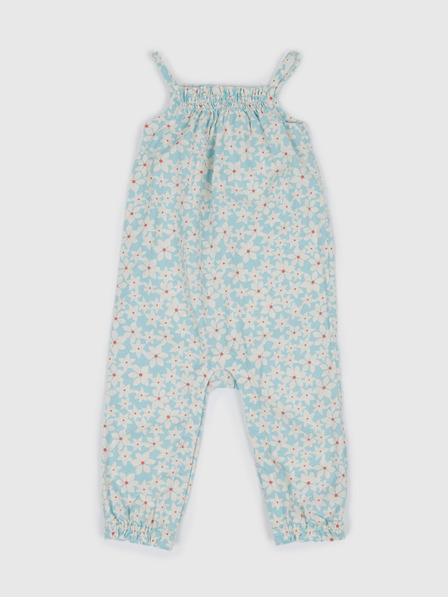 GAP Baby ľanový kvetovaný overal GAP
