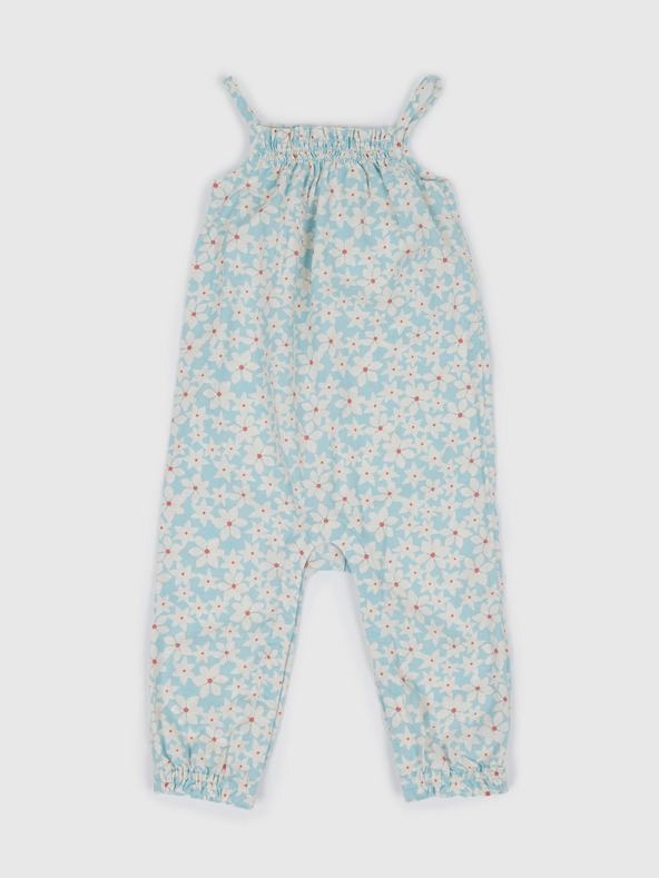 GAP Baby ľanový kvetovaný overal GAP