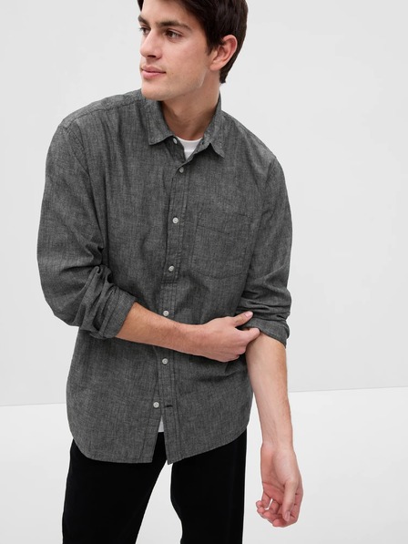 GAP Chambray košeľa s dlhým rukávom GAP