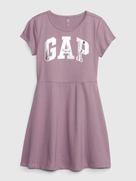 GAP Detské šaty s metalickým logom GAP