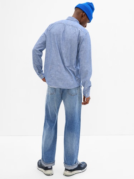 GAP Chambray košeľa s dlhým rukávom GAP
