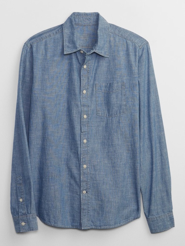 GAP Chambray košeľa s dlhým rukávom GAP