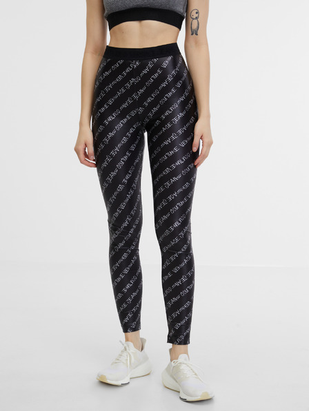Versace Jeans Couture Čierne dámske vzorované legíny Versace Jeans Couture