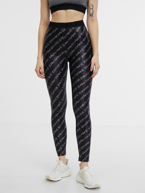 Versace Jeans Couture Čierne dámske vzorované legíny Versace Jeans Couture