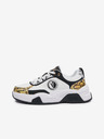 Versace Jeans Couture Čiernobiele pánske tenisky s koženými detailmi Versace Jeans Couture Fondo Stargaze 01