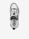 Versace Jeans Couture Čiernobiele pánske tenisky s koženými detailmi Versace Jeans Couture Fondo Stargaze 01