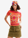 Desigual Desigual Sun Blue dámske oranžové pletené tričko