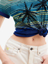 Desigual Modré Desigual Dubaj dámske pletené tričko