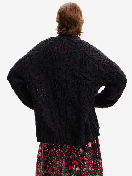Desigual Čierny dámsky kardigán Desigual Janis