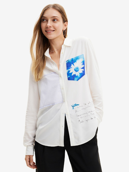 Desigual Biela dámska košeľa Desigual Génova