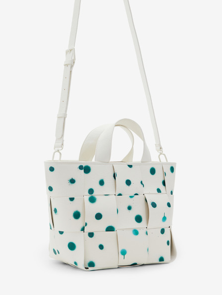 Desigual Biela dámska kabelka Desigual New Splatter Valdivia so vzorom