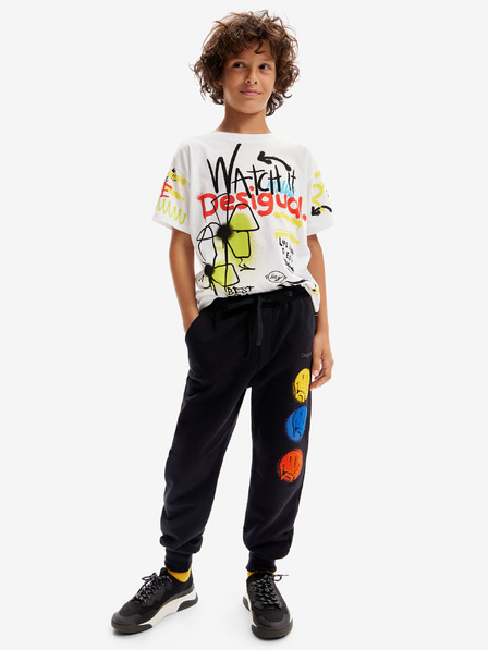 Desigual Čierne chlapčenské tepláky Desigual Benito