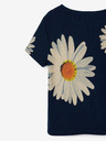 Desigual Desigual Danerys tmavomodré dievčenské kvetované tričko