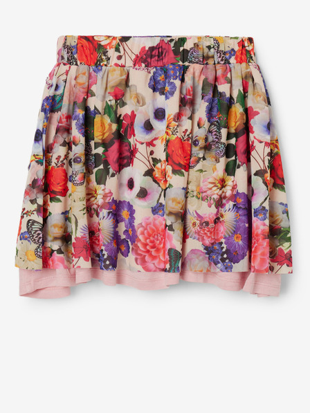 Desigual Desigual Bimba Ružovo-krémová dievčenská kvetinová sukňa
