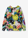 Desigual Desigual Carey Žltá detská vzorovaná mikina na zips