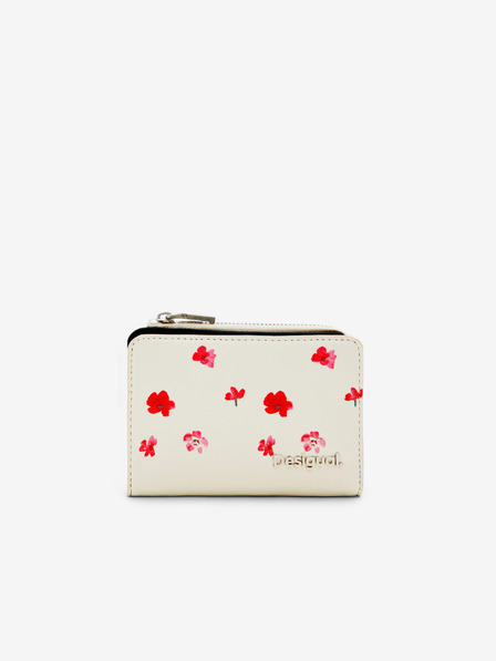 Desigual Krémová dámska kvetinová peňaženka Desigual Circa Emma Mini peňaženka