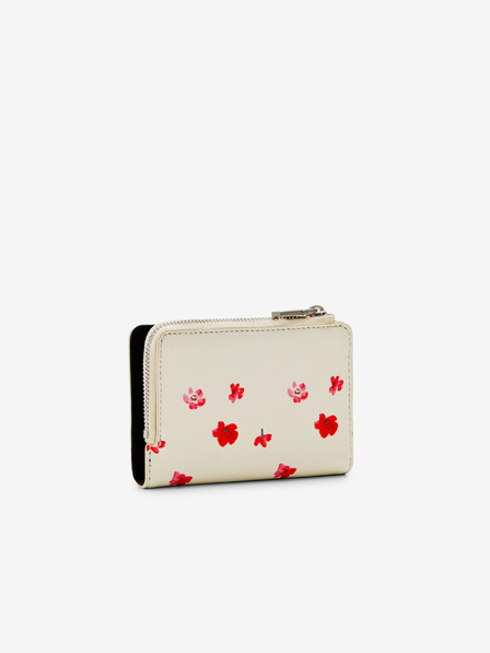 Desigual Krémová dámska kvetinová peňaženka Desigual Circa Emma Mini peňaženka
