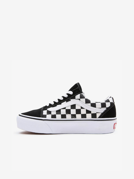 Vans Čiernobiele dámske vzorované kožené tenisky VANS UA Old Skool Platform