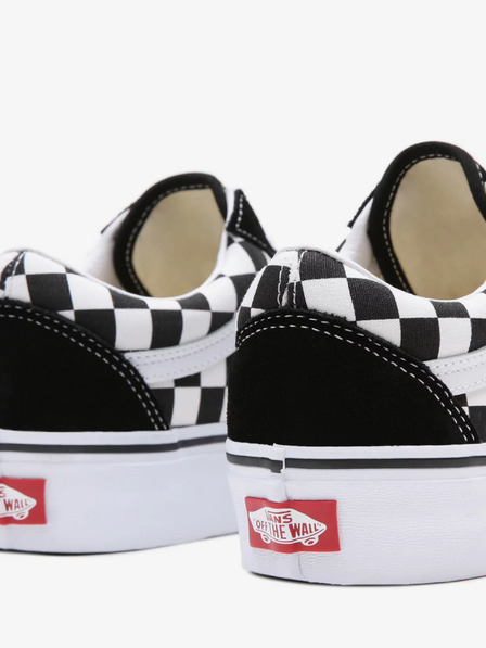 Vans Čiernobiele dámske vzorované kožené tenisky VANS UA Old Skool Platform