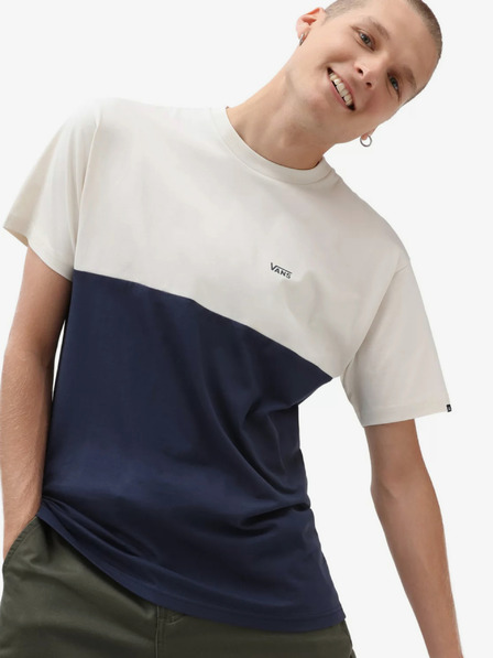 Vans Krémovo-modré pánske tričko VANS Colorblock