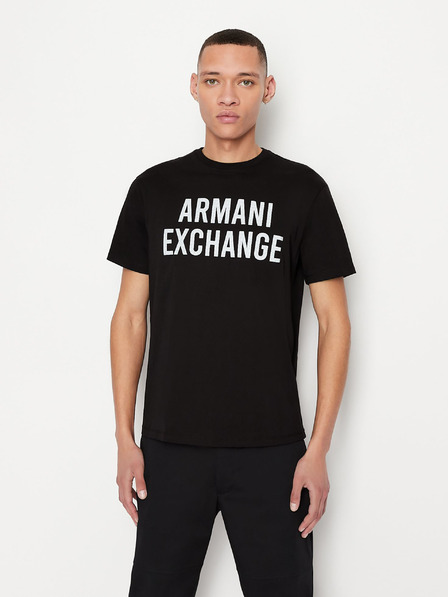 Armani Exchange Čierne pánske tričko Armani Exchange
