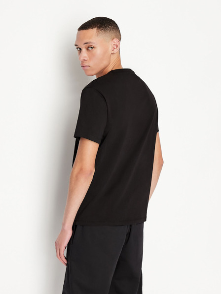 Armani Exchange Čierne pánske tričko Armani Exchange