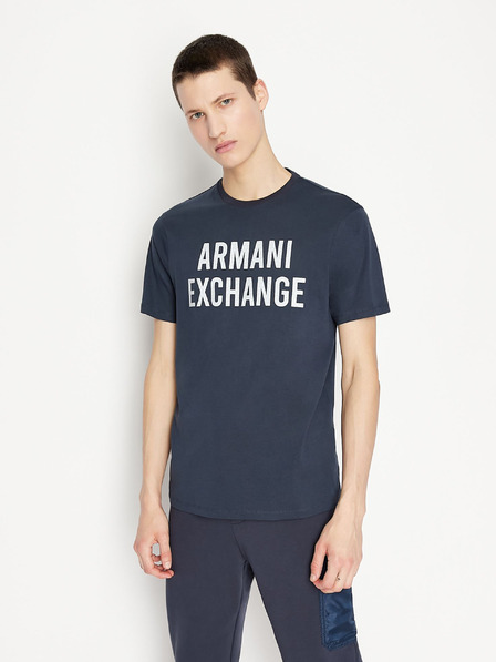 Armani Exchange Tmavomodré pánske tričko Armani Exchange