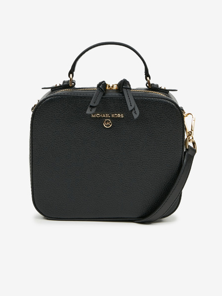 Michael Kors Čierna kožená crossbody kabelka Michael Kors Jet Set Charm