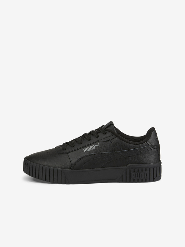 Puma Čierne dámske kožené tenisky Puma Carina 2.0
