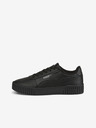 Puma Čierne dámske kožené tenisky Puma Carina 2.0