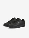 Puma Čierne dámske kožené tenisky Puma Carina 2.0