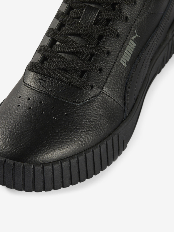 Puma Čierne dámske kožené tenisky Puma Carina 2.0