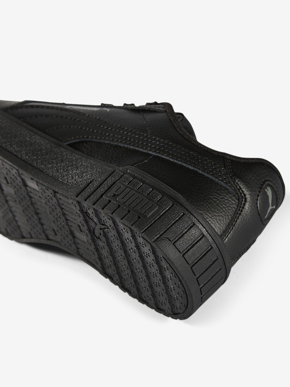 Puma Čierne dámske kožené tenisky Puma Carina 2.0